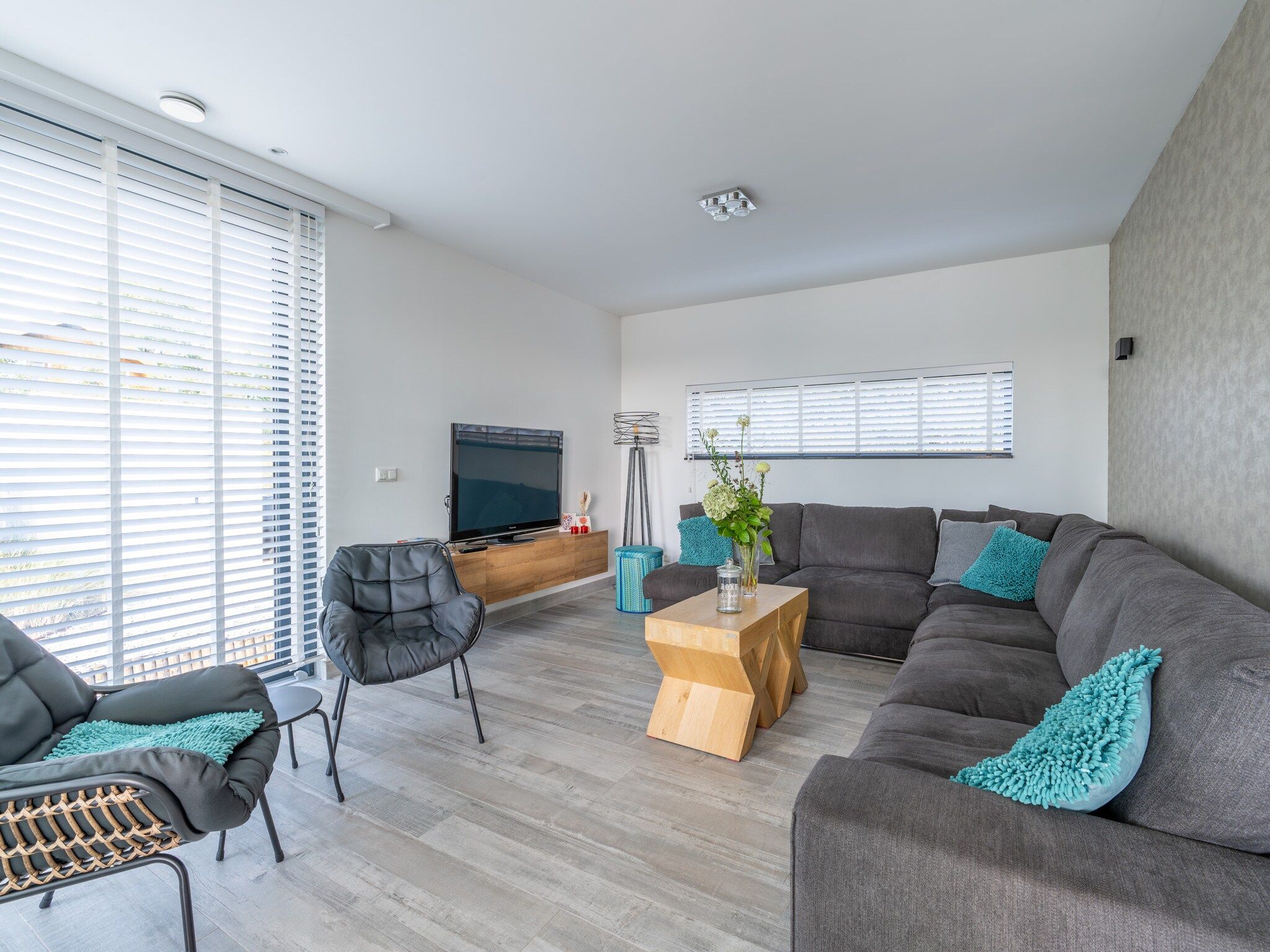 De woonkamer van Strandvilla Hygge in Den Burg