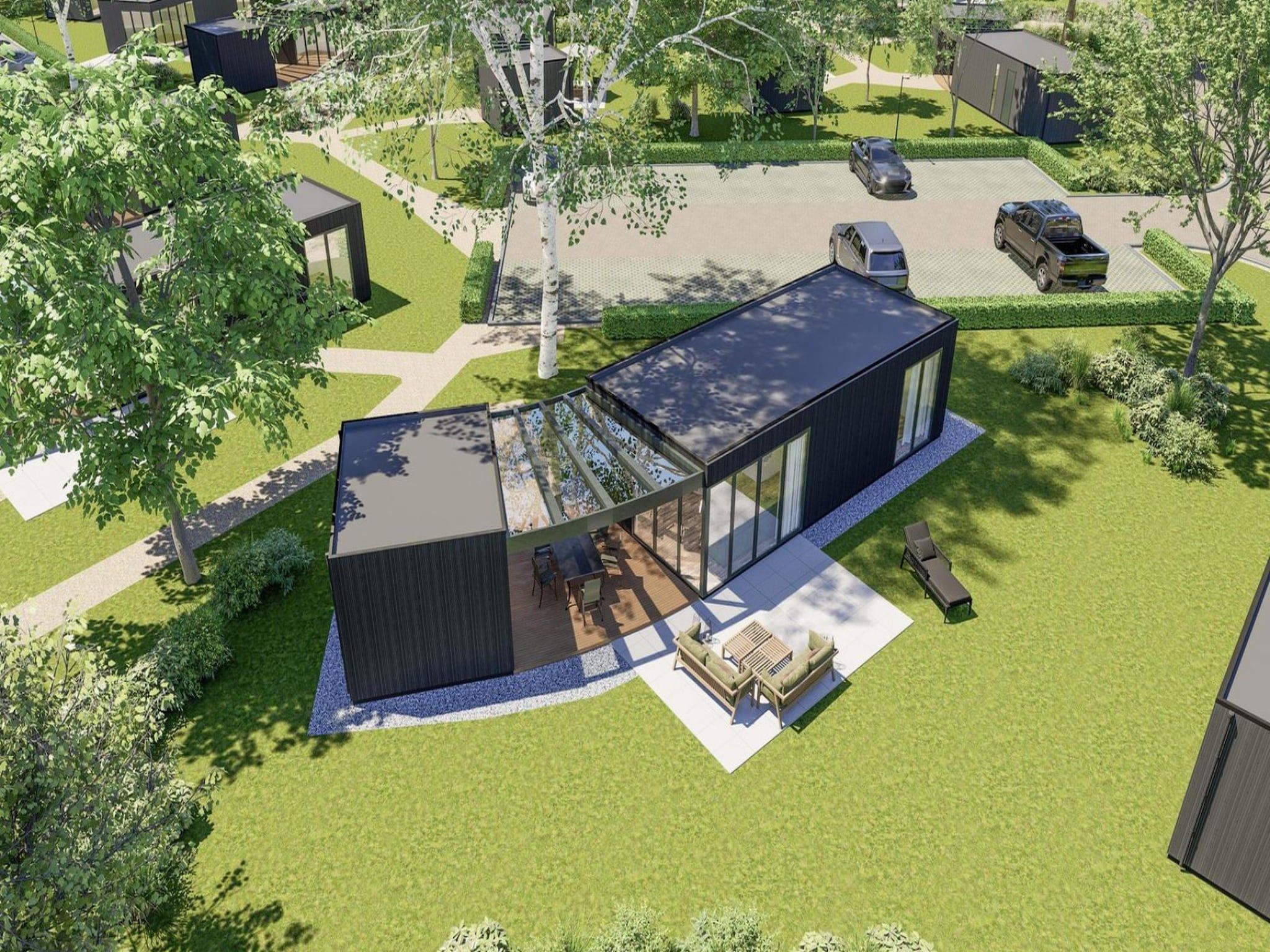 De buitenkant van De Steppe 8 pax - 6 in Ulicoten