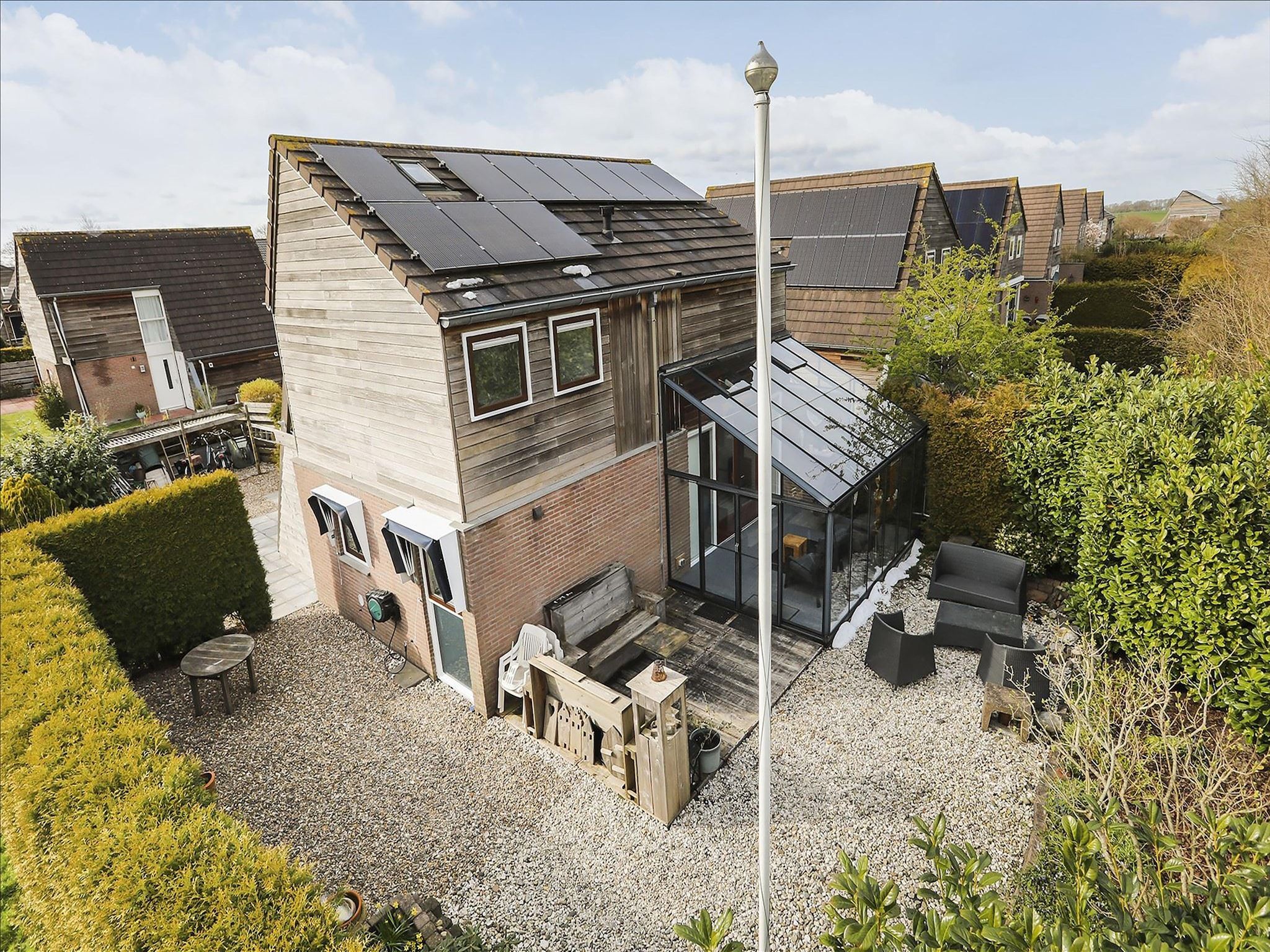 De tuin van Combinatiewoningen Wolters in grou