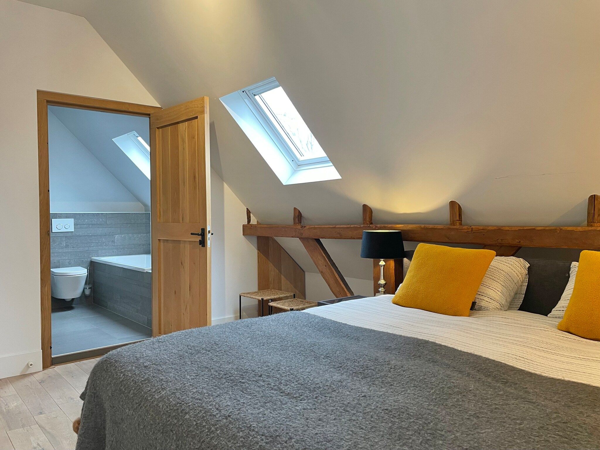 Een slaapkamer van de Binnenhof in Vriezenveen