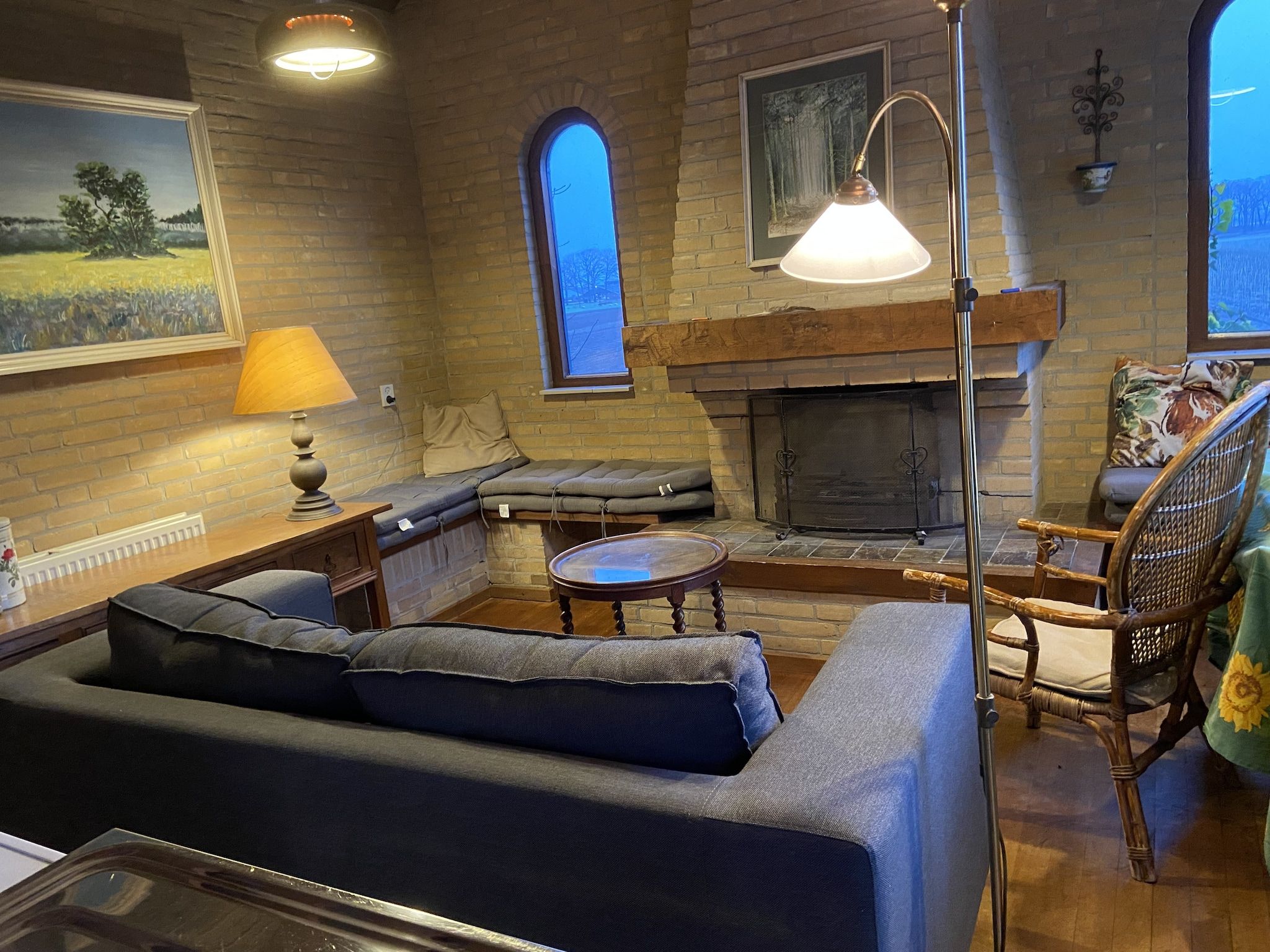 De woonkamer van Huis in het bos in Oploo