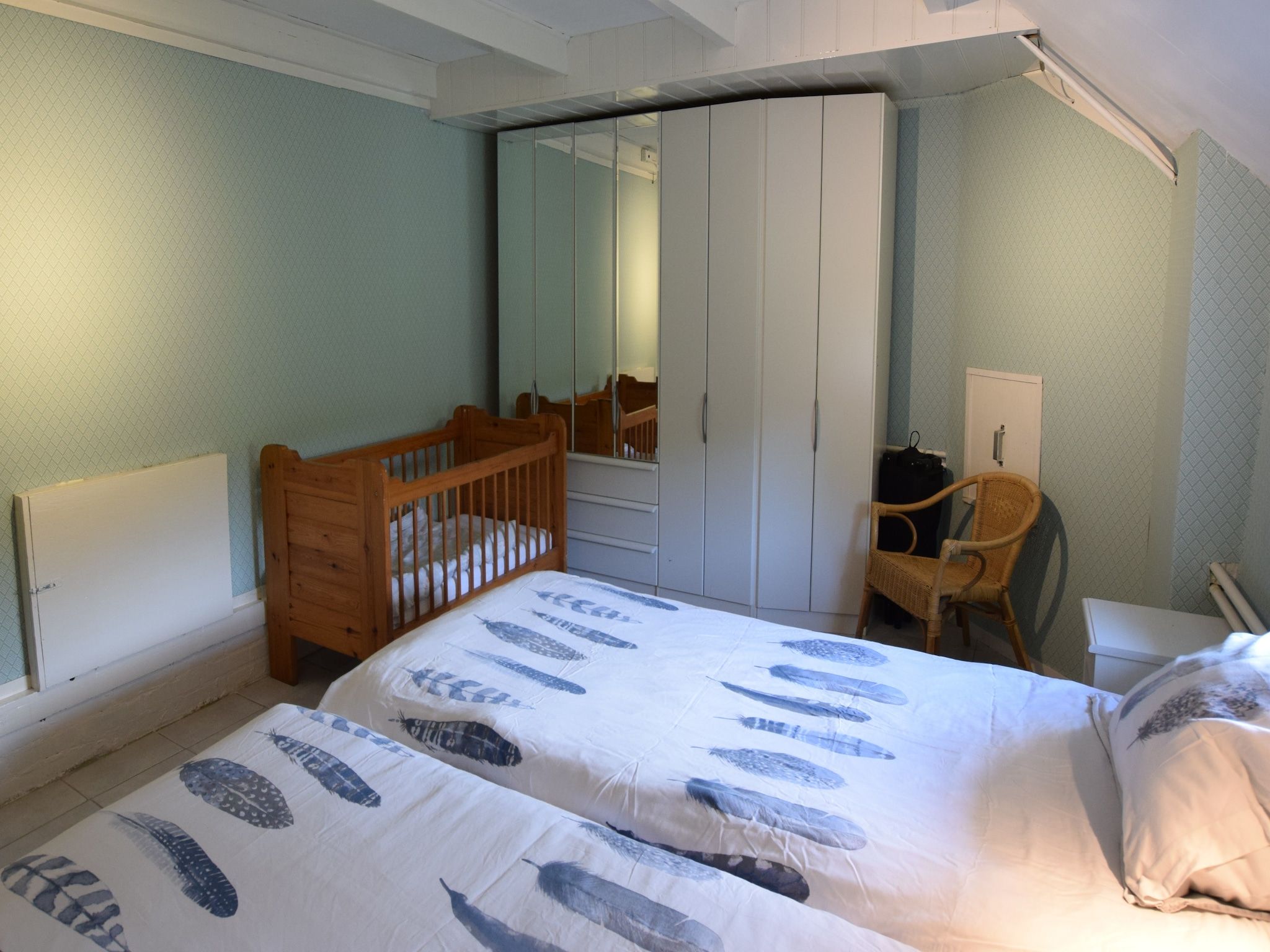 Een slaapkamer van Hoeve Hoogst Tevreden in Leerdam