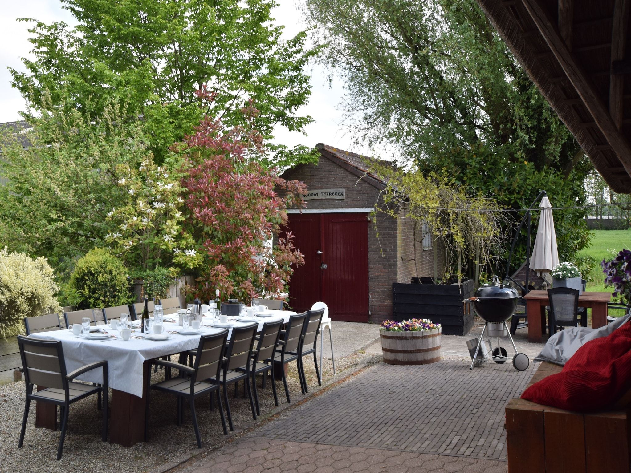 De tuin van Hoeve Hoogst Tevreden in Leerdam