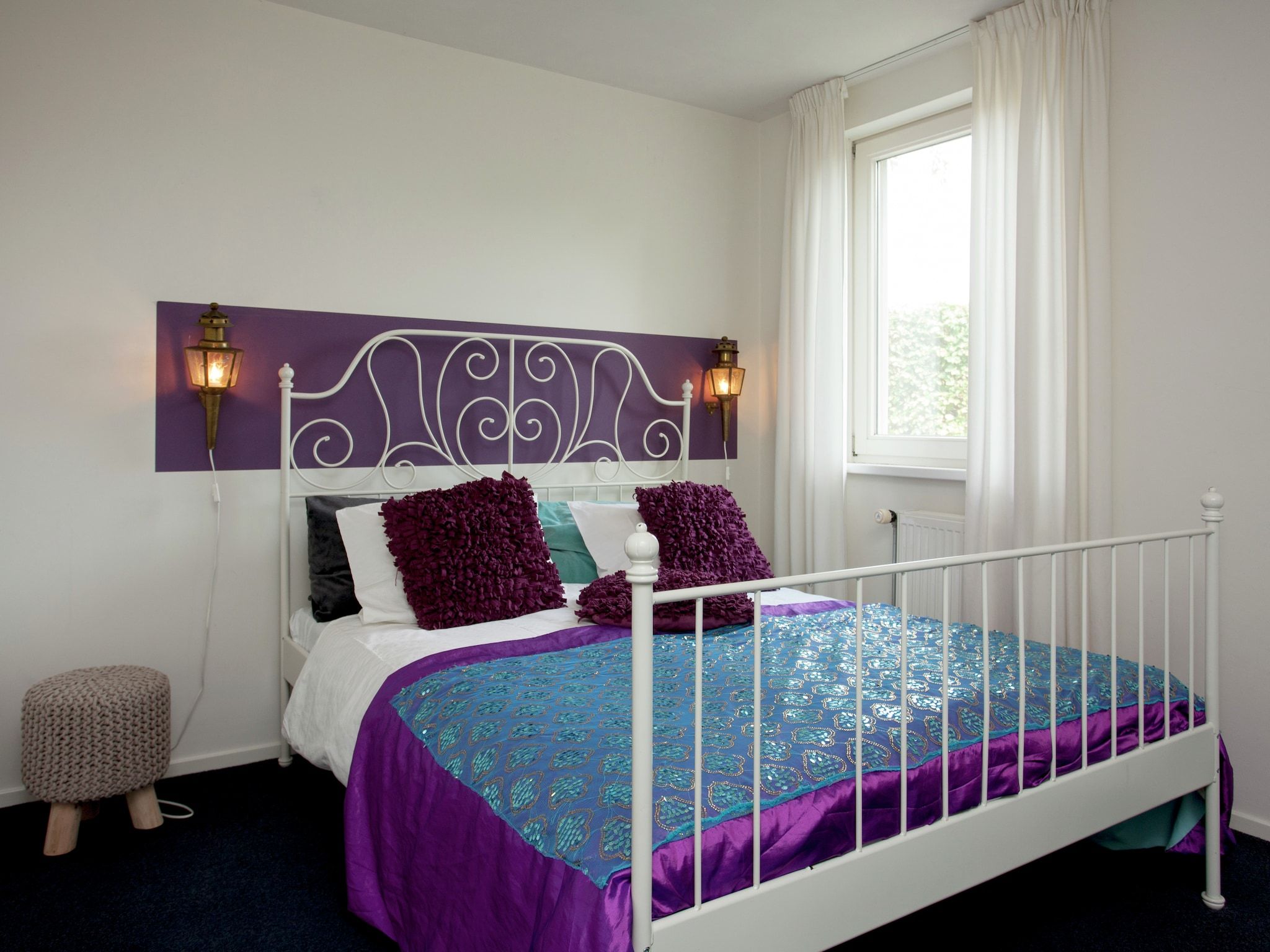 Een slaapkamer van Dorpswoning Het Landelijke in Leende