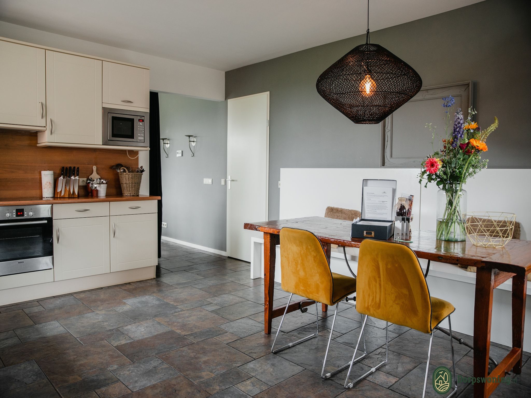 De keuken van Dorpswoning Het Uitzicht in Leende