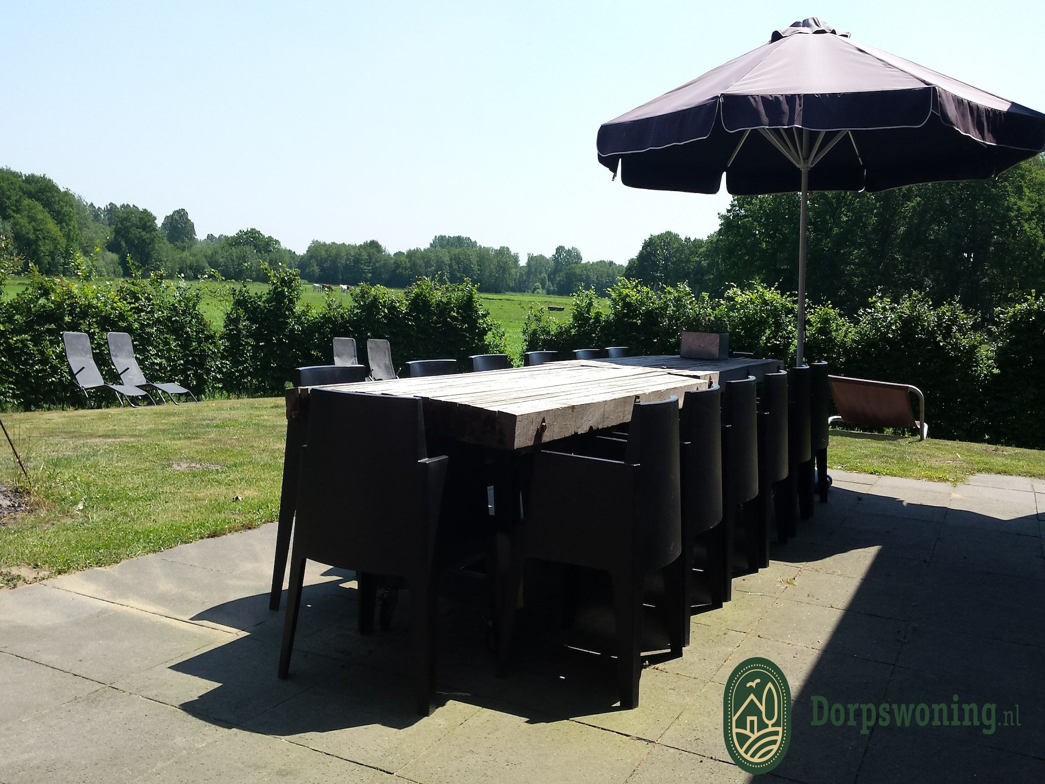 Het terras van Dorpswoning Het Uitzicht in Leende