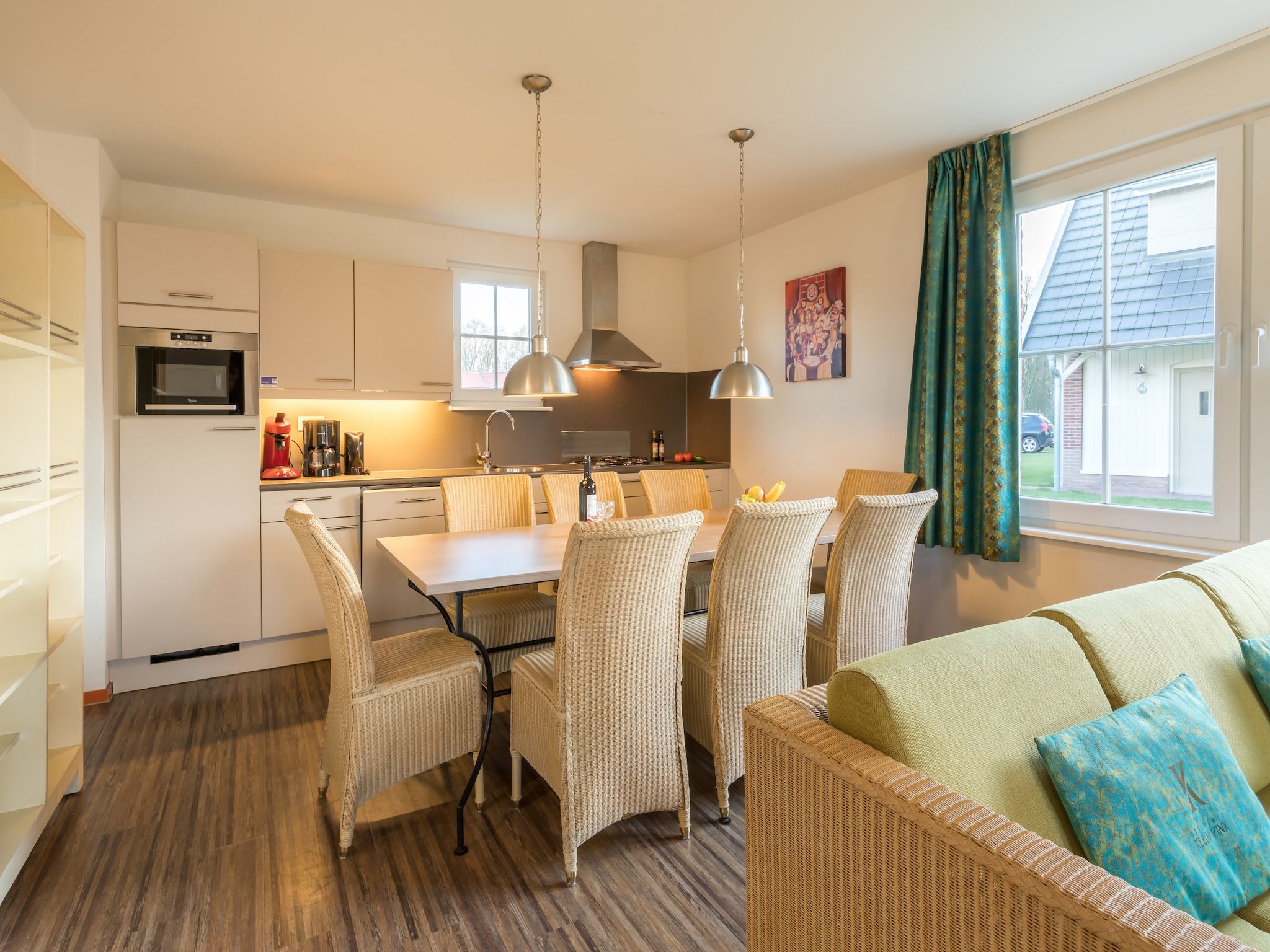 De eetkamer van Résidence Klein Vink 4 in Arcen