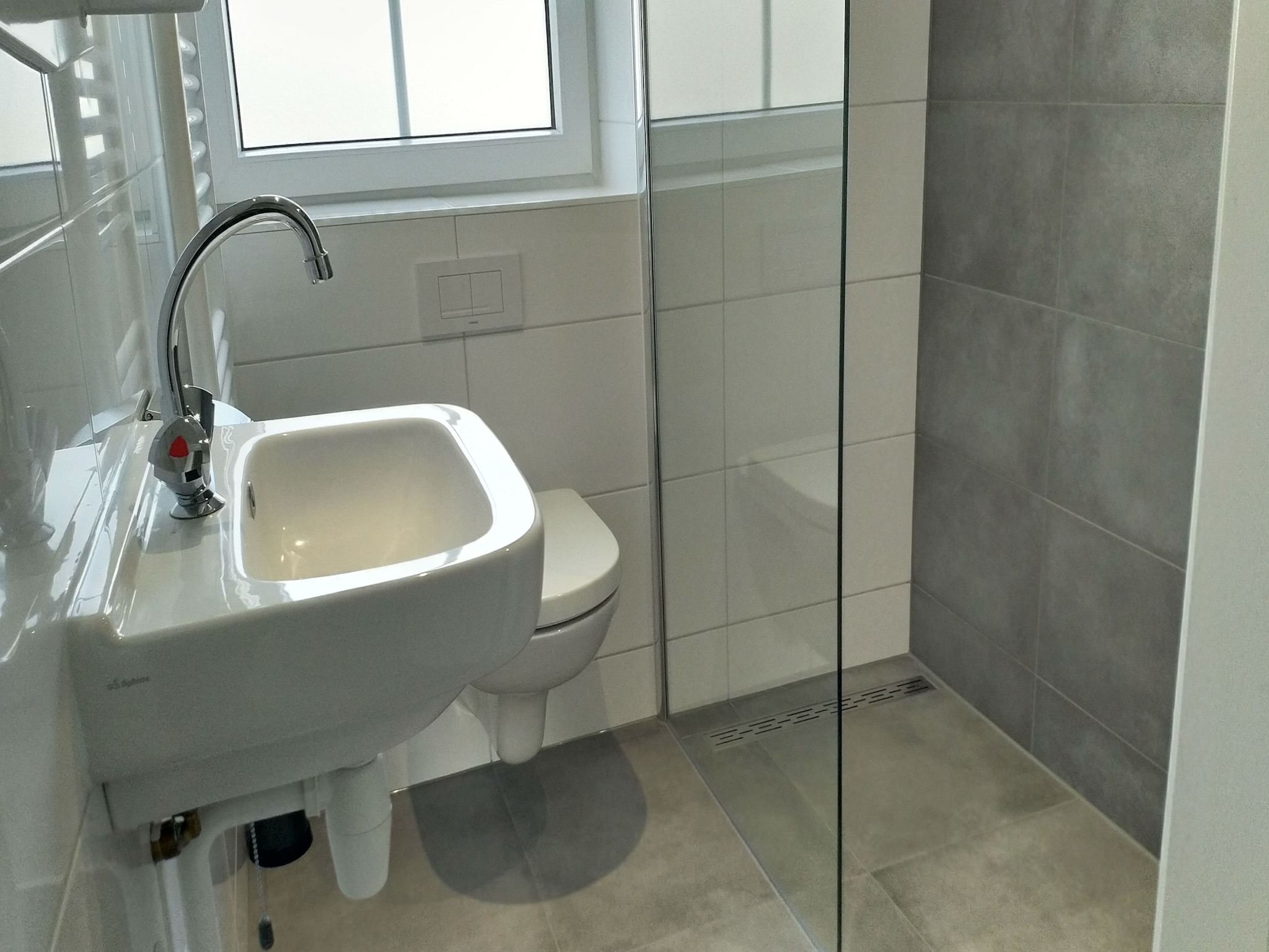 De badkamer van Vakantiepark Eigen Wijze 2 in Bant