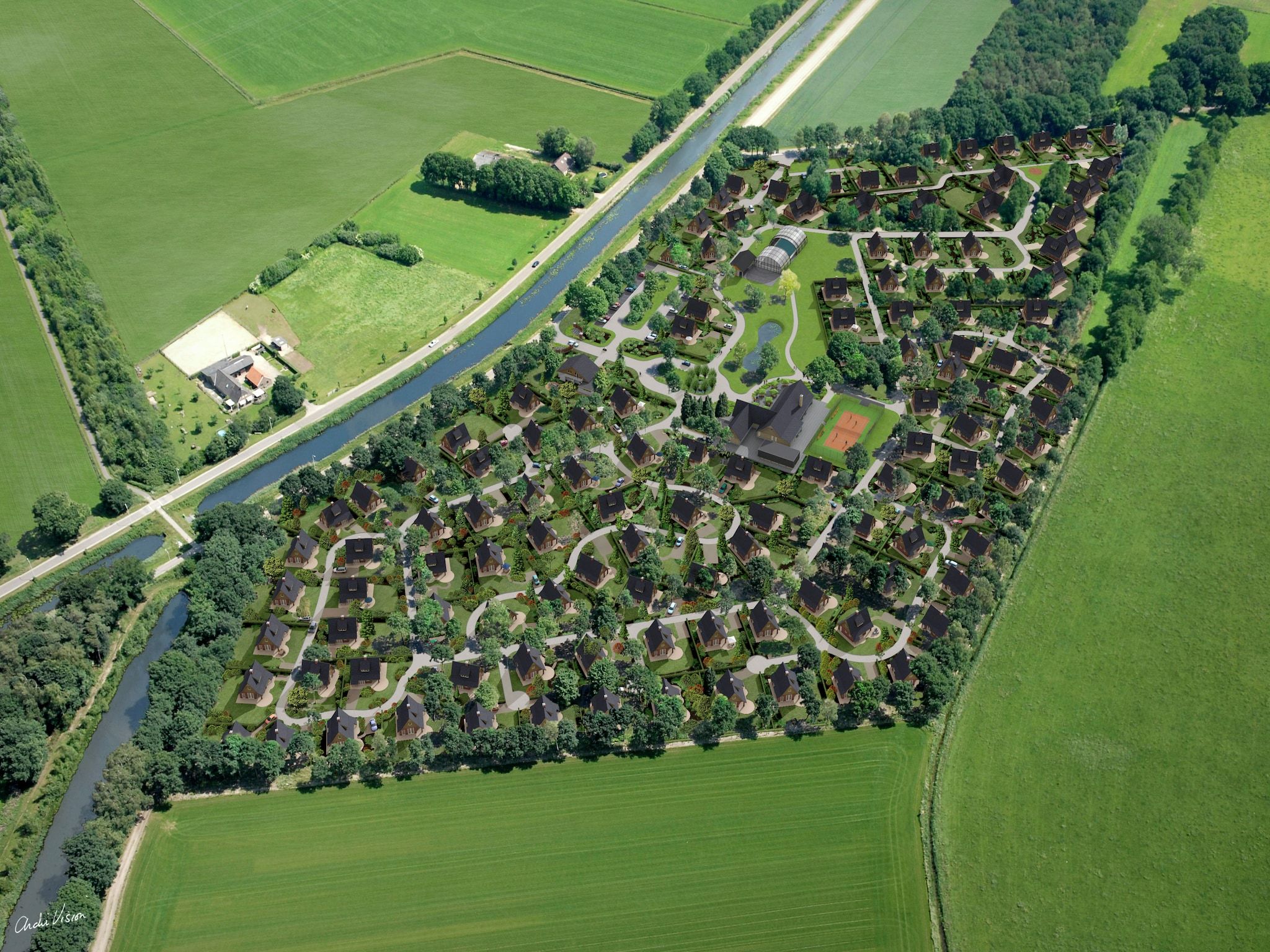 De buitenkant van Hof van Salland 3 in Hellendoorn