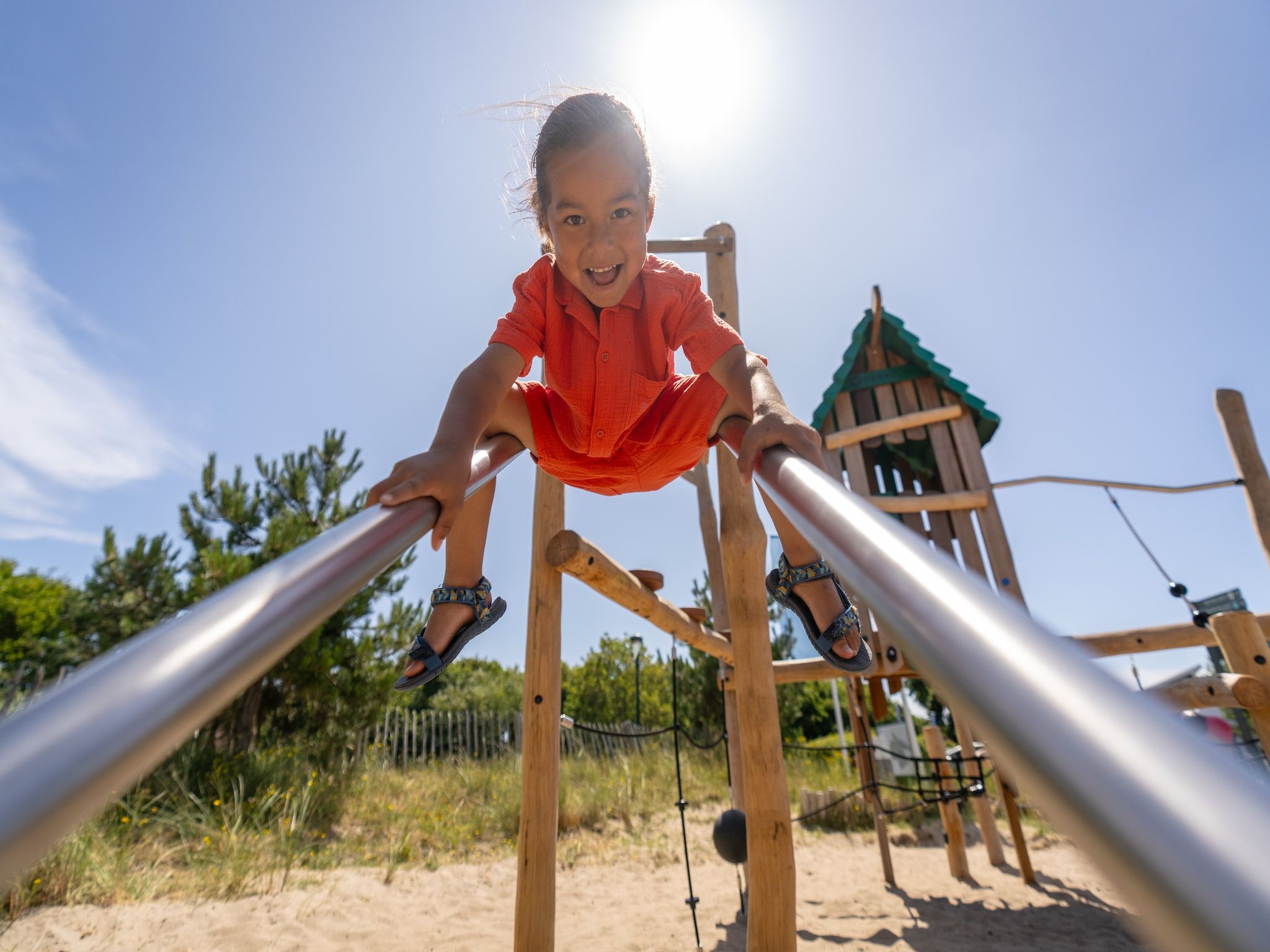 Parkfaciliteiten bij Vakantiepark Boomhiemke 8 in Hollum