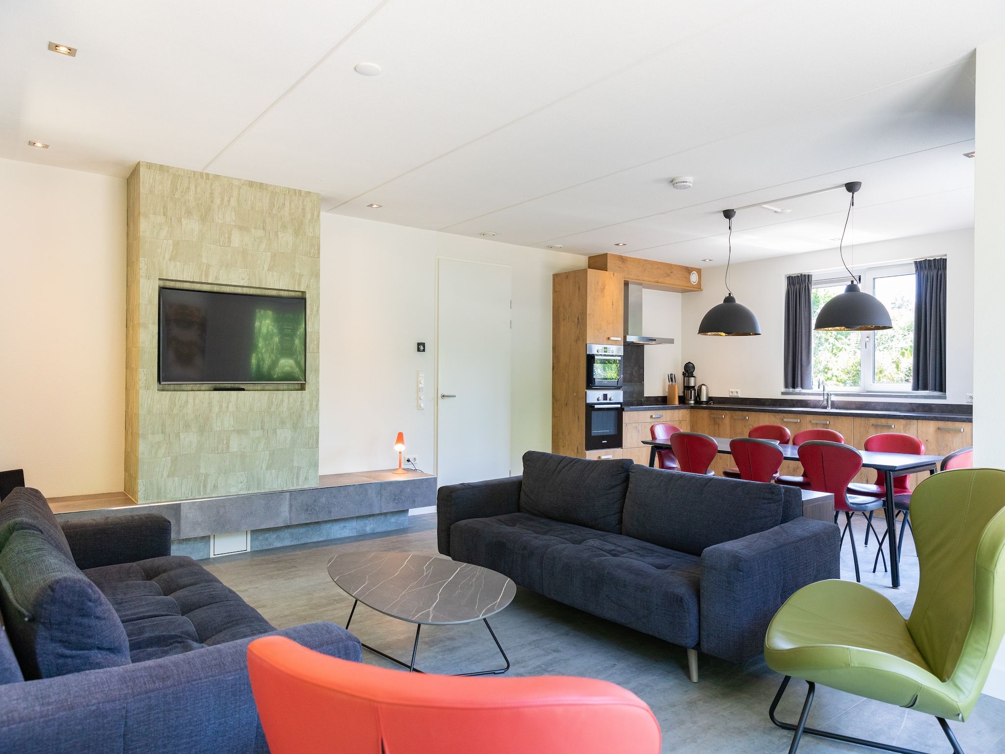 De woonkamer van Tempelier 39 in Den Burg-Texel