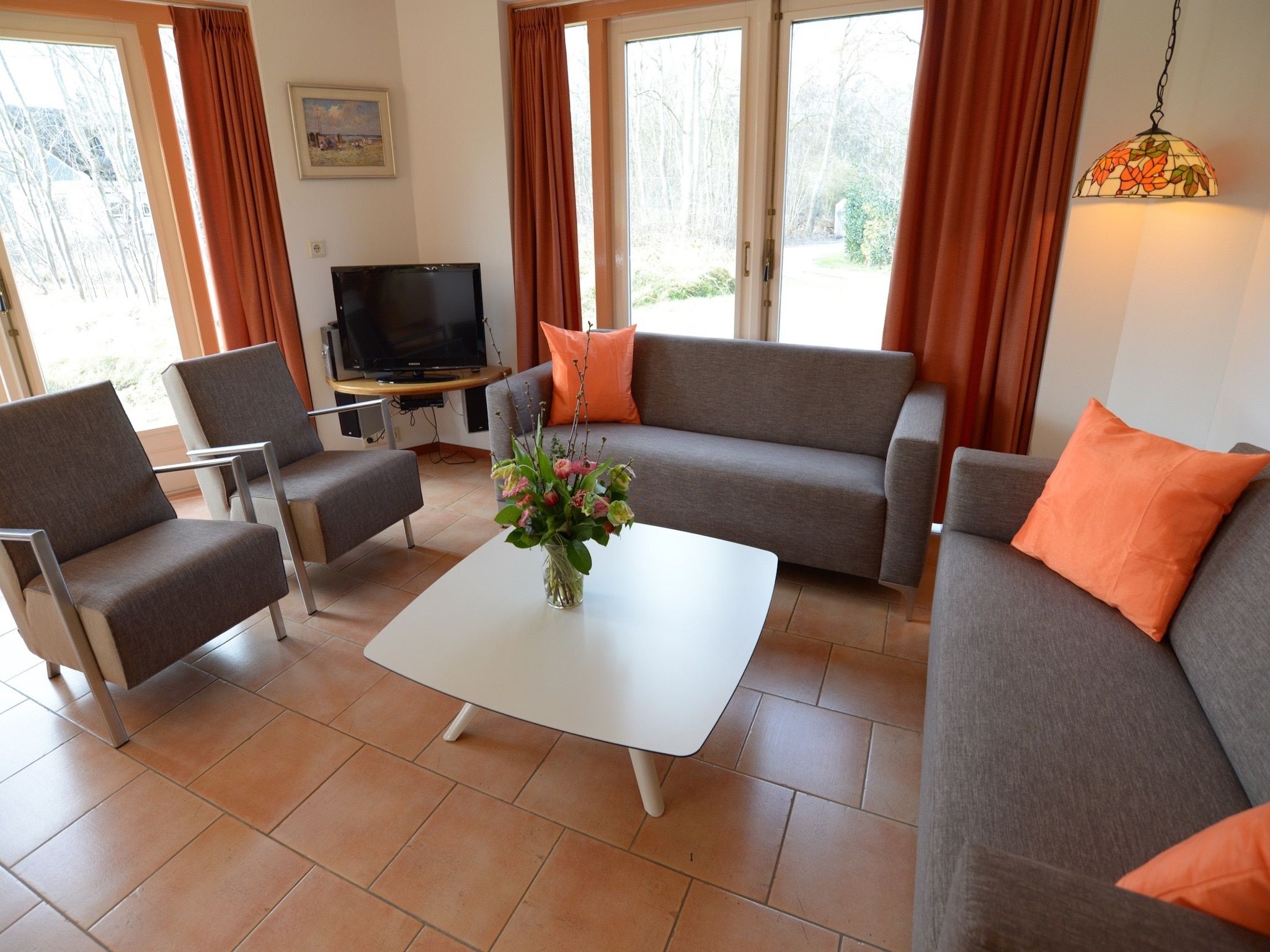 De woonkamer van De Kerkuil in De Cocksdorp-Texel