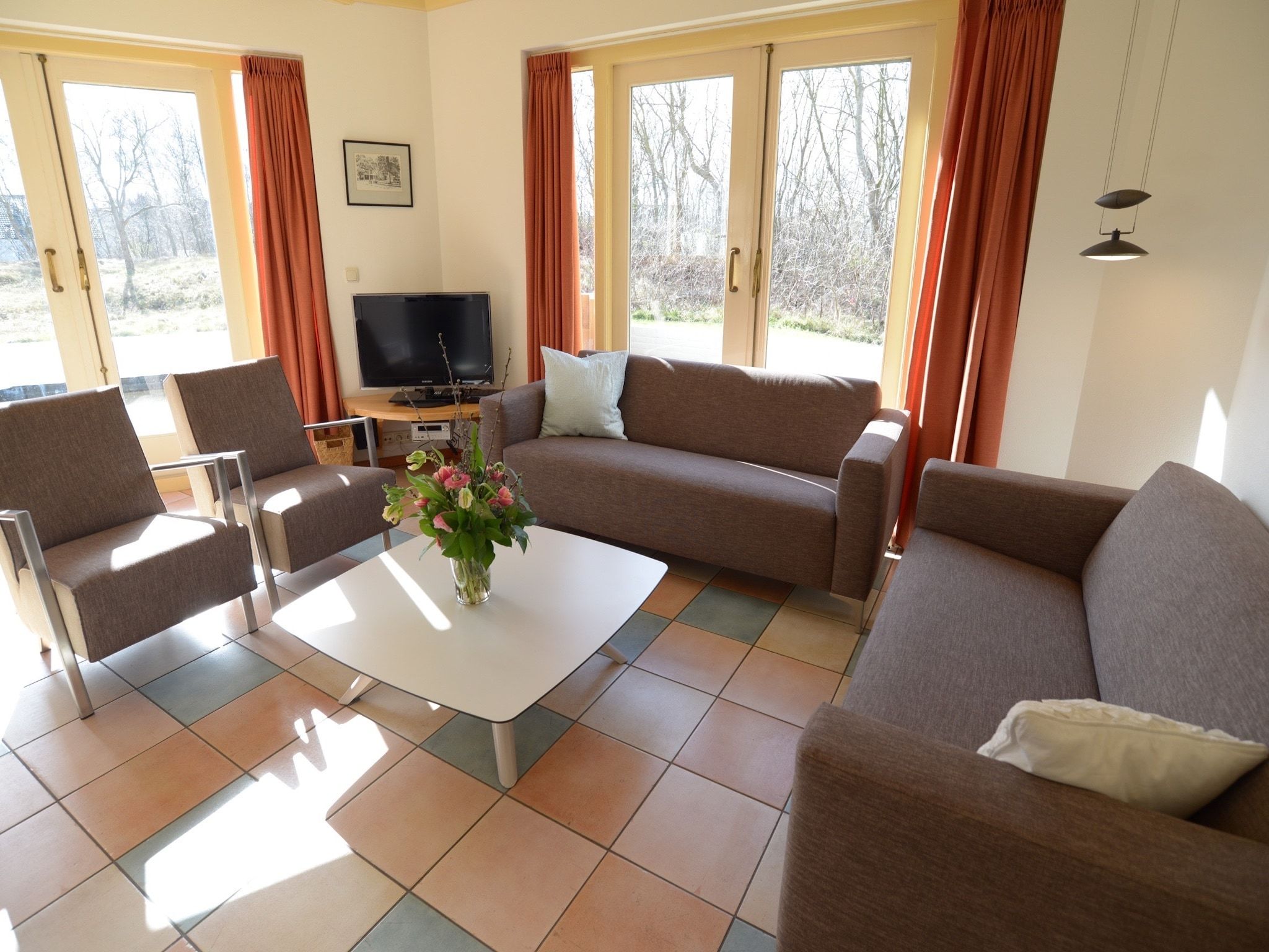 De woonkamer van De Ransuil in De Cocksdorp-Texel