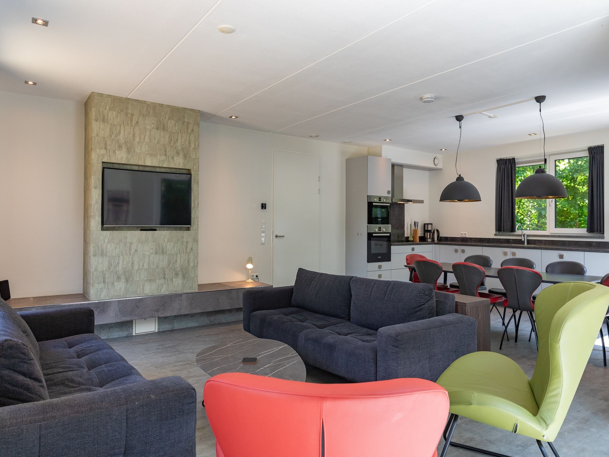 De woonkamer van Villa  Hoogelandt 10 in De Koog Texel