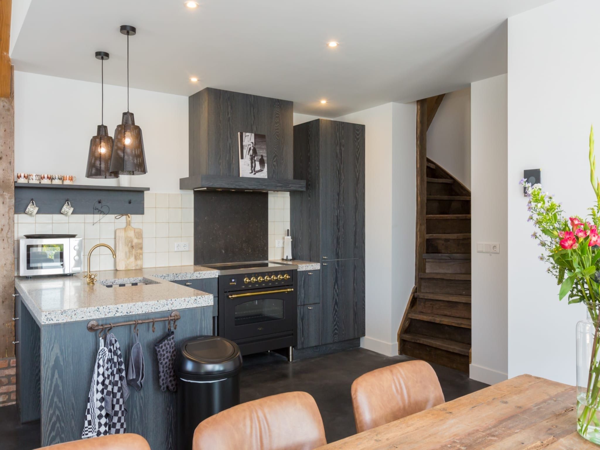 De keuken van Lepelstraat 18B  Vrouwenpolder "'t Zwartje" in Vrouwenpolder