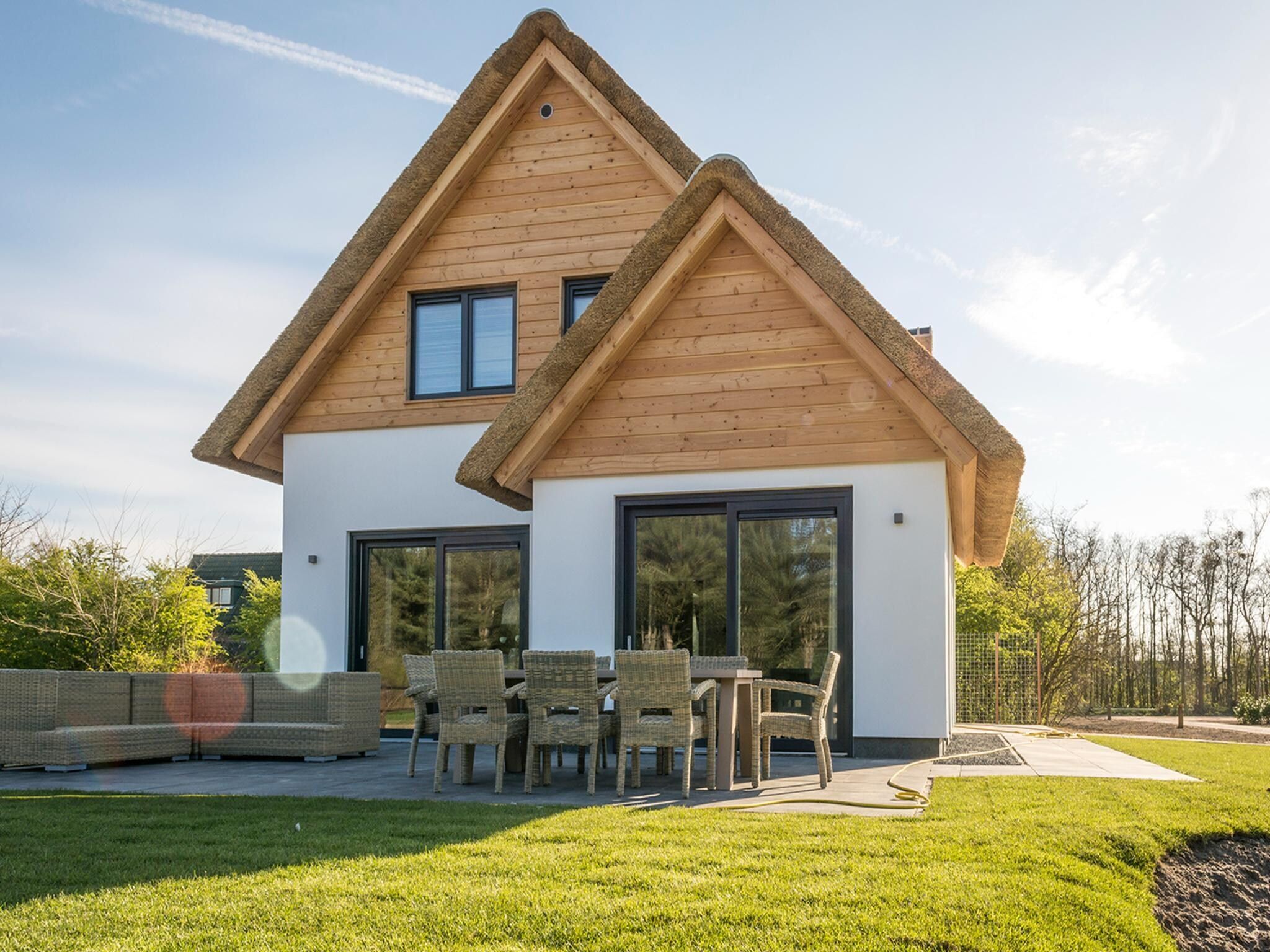 De buitenkant van Villa Bouwlust Z in De Cocksdorp Texel