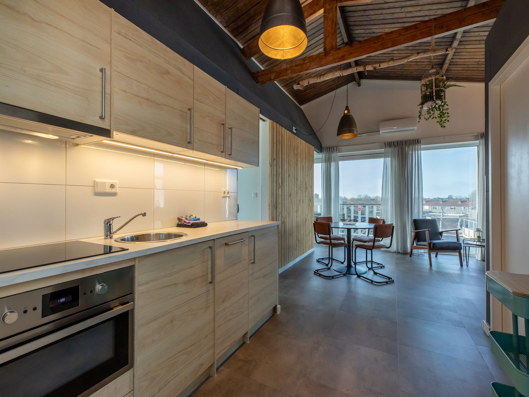 De keuken van Groepsappartement Pleinzicht in Koudekerke