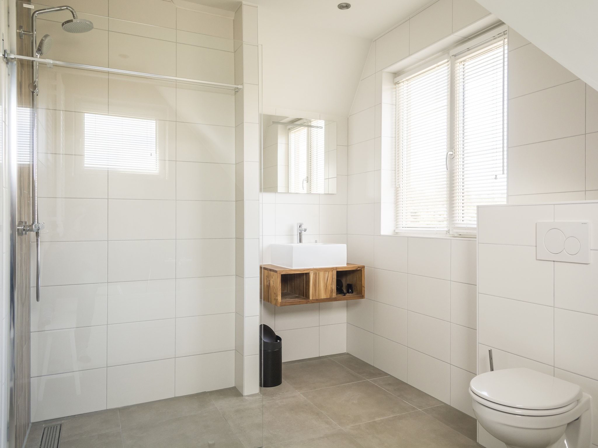 De badkamer van Villa Bouwlust F Wellness in De Cocksdorp Texel