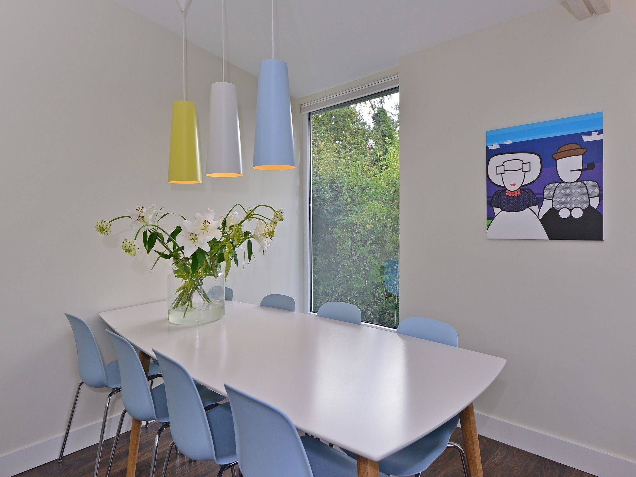 De eetkamer van Sternlaan 30 in Kamperland