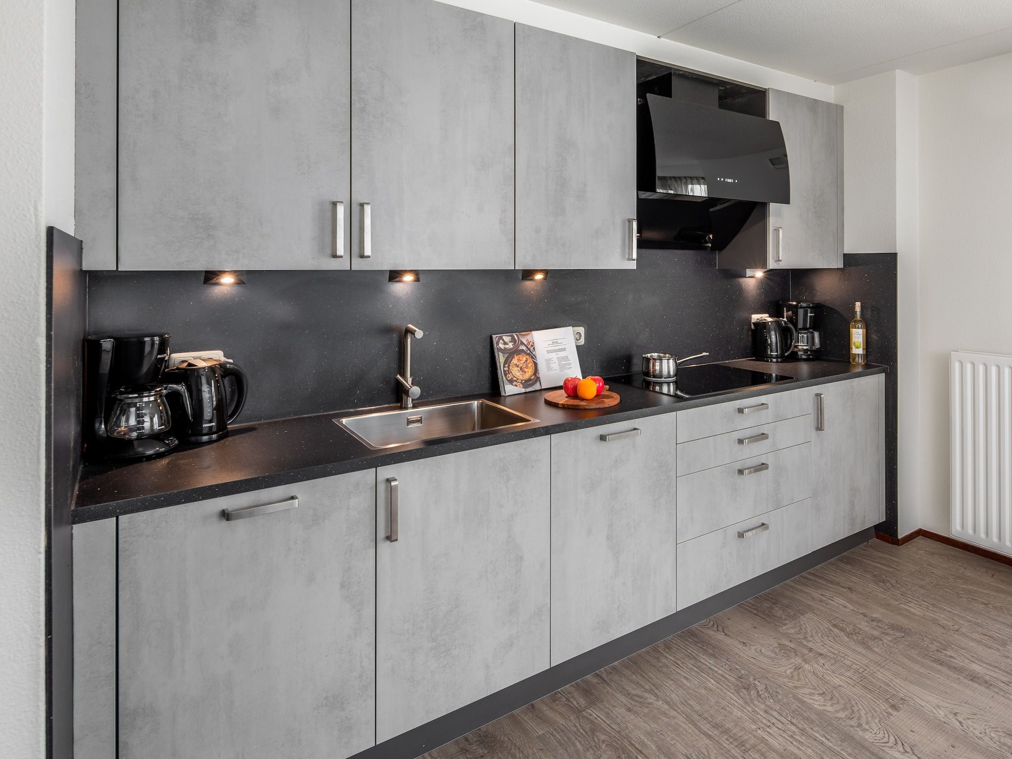 De keuken van Noordzee Résidence De Banjaard 1 in Kamperland