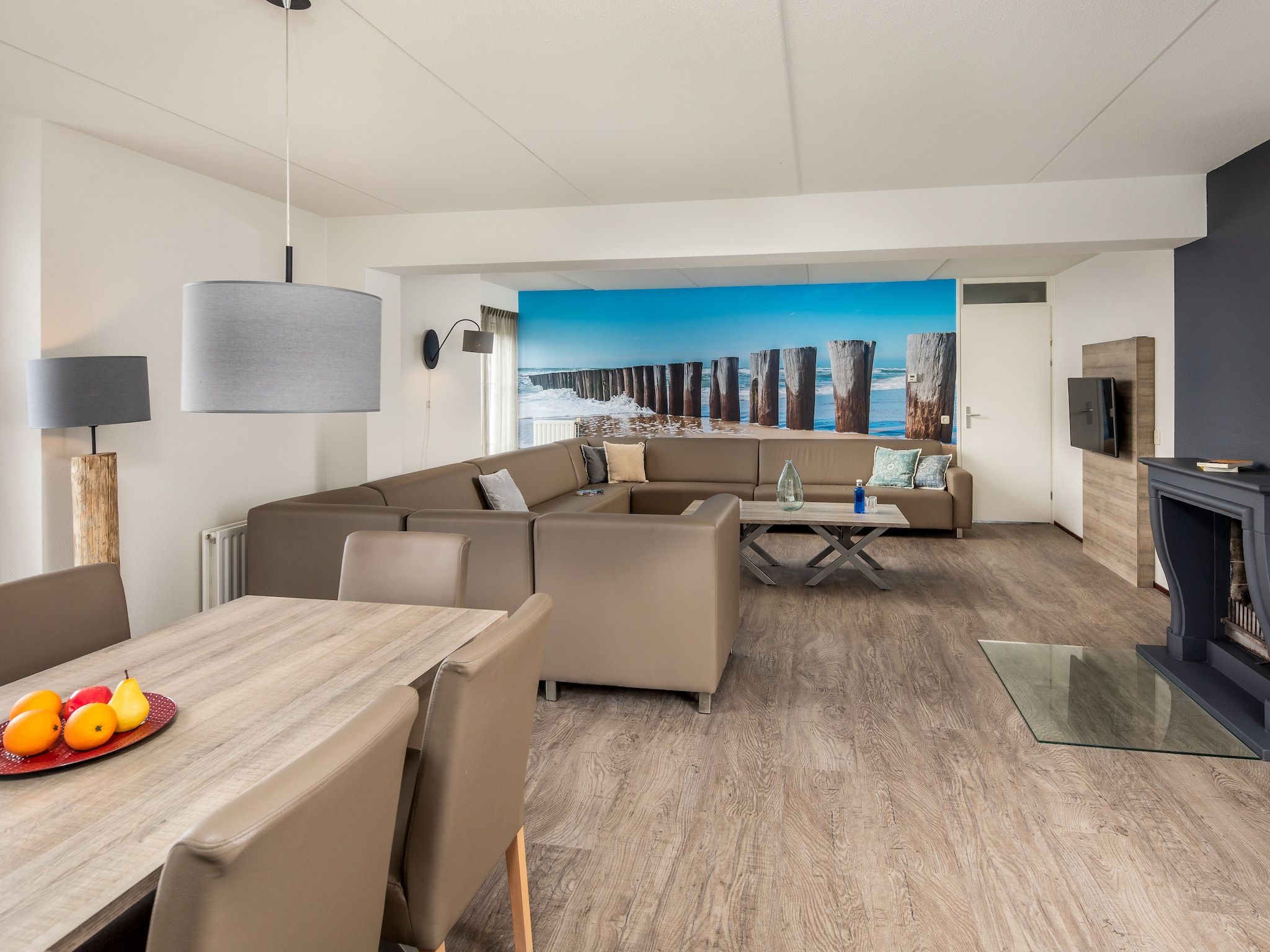 De woonkamer van Noordzee Résidence De Banjaard 1 in Kamperland