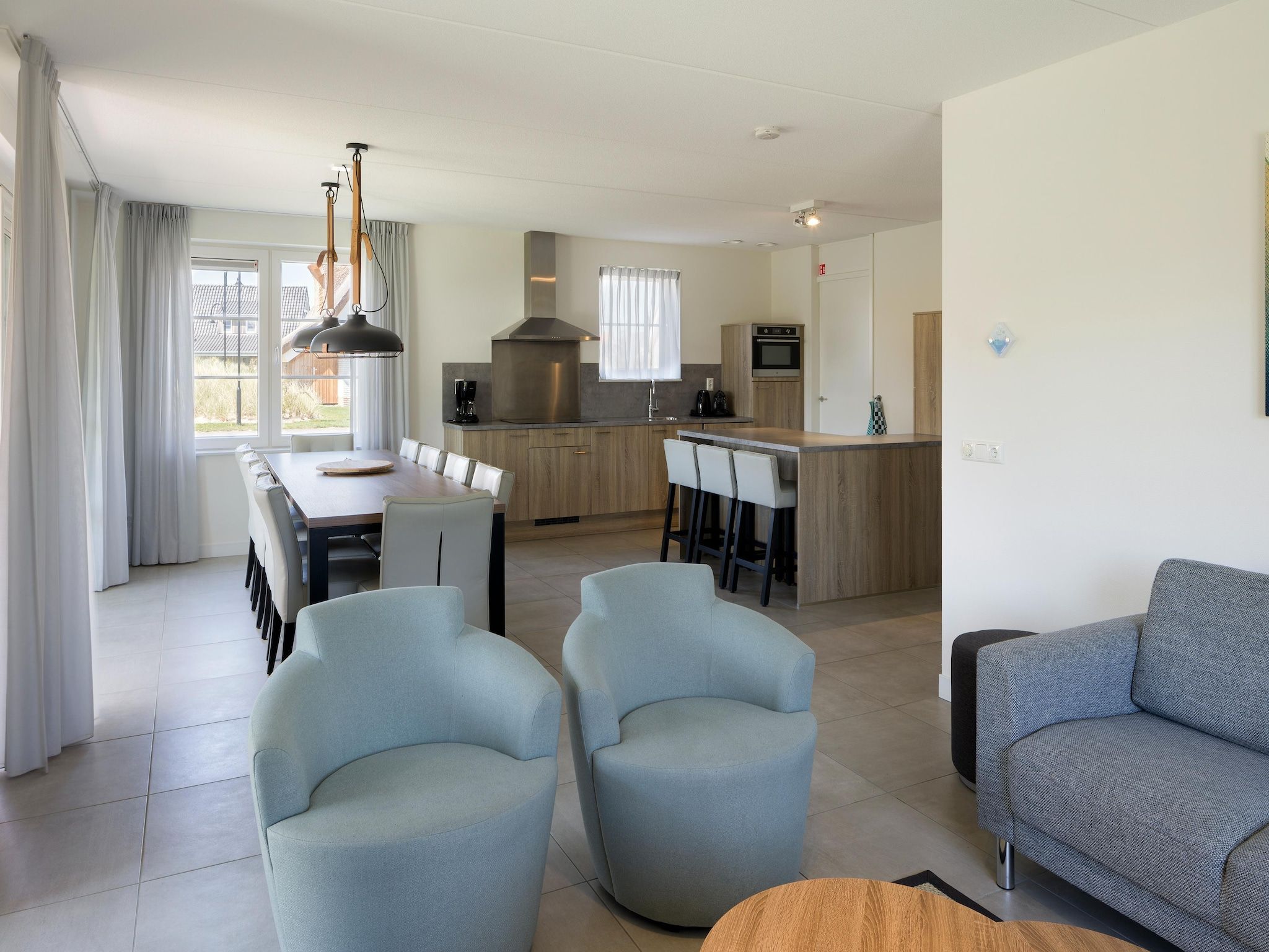 De woonkamer van Beach Resort Nieuwvliet-Bad 9 in Nieuwvliet-Bad