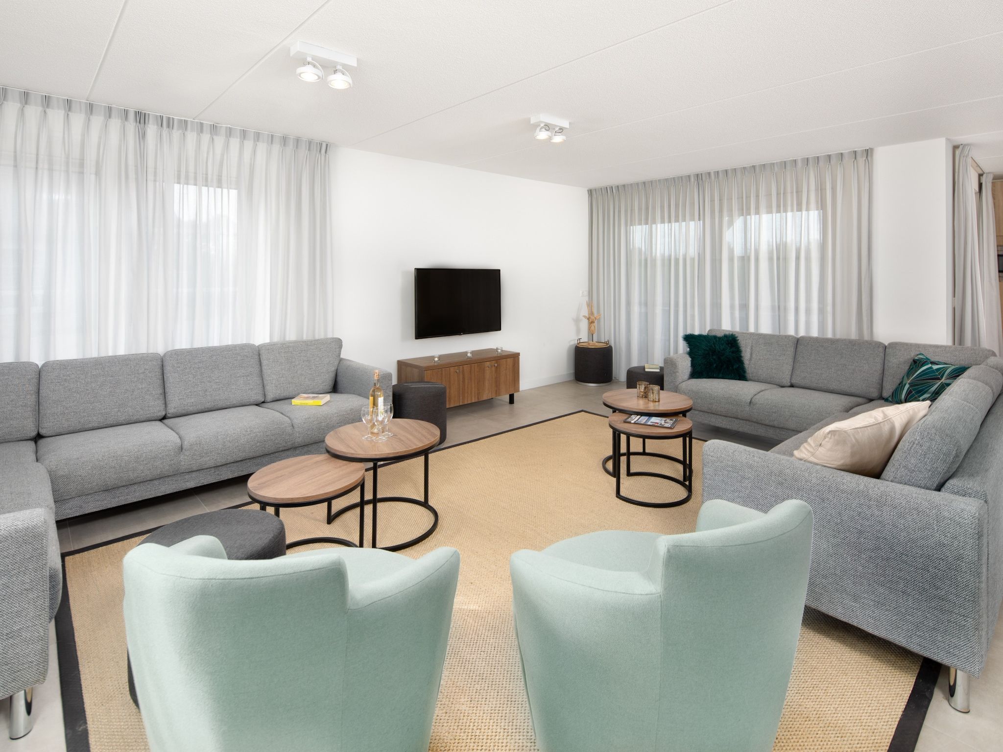 De woonkamer van Beach Resort Nieuwvliet-Bad 10 in Nieuwvliet-Bad