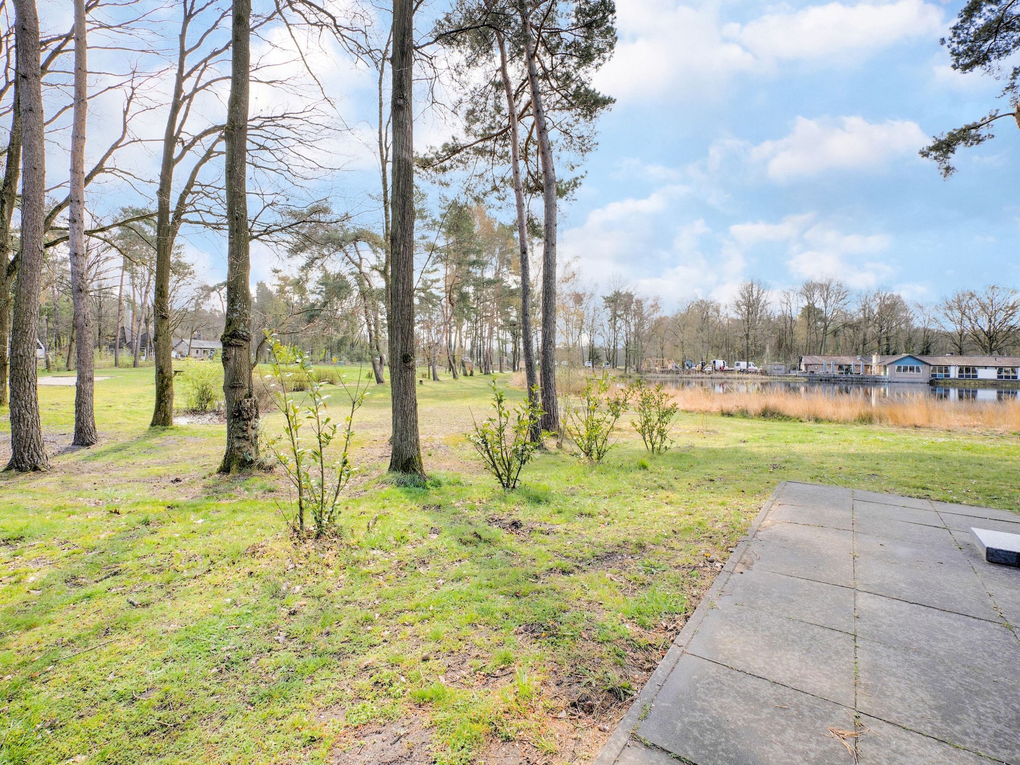 Het uitzicht vanaf Bungalow 64 en 65 in Stramproy