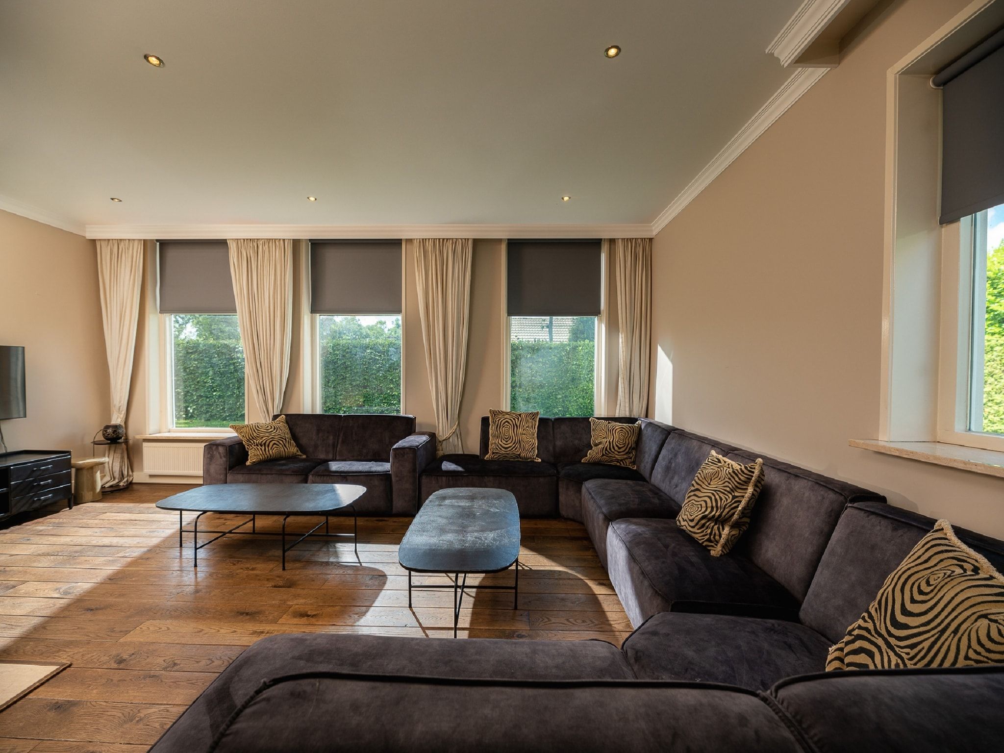 De woonkamer van Landgoed De IJsvogel 10 in Voorthuizen