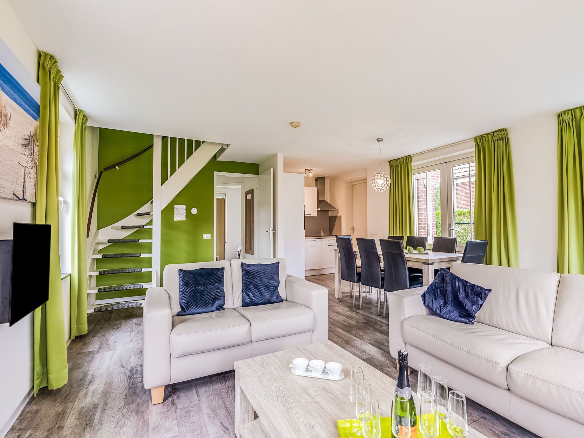 De woonkamer van Krokus 18 in Breskens