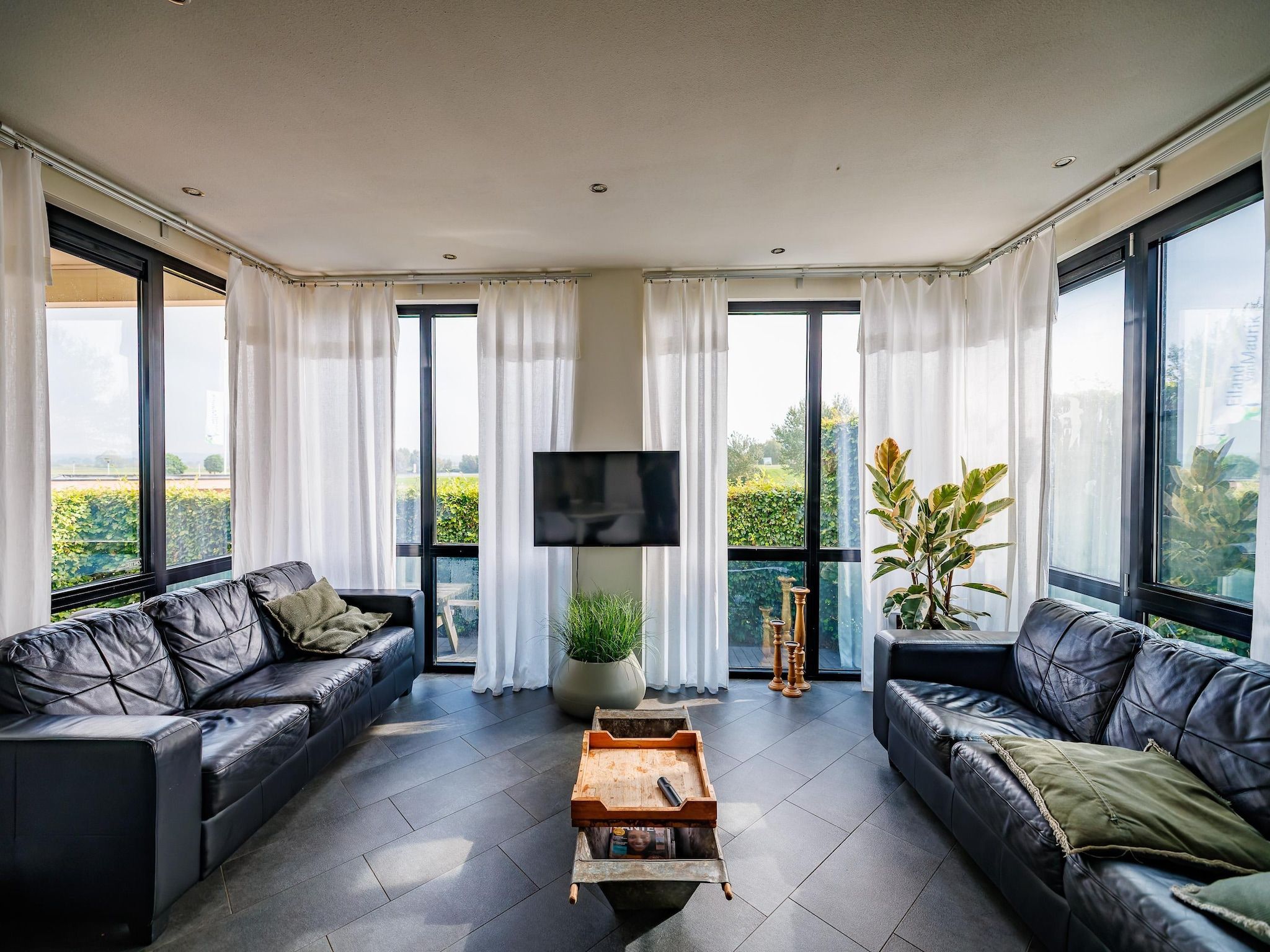 De woonkamer van Vakantiepark Eiland van Maurik 6 in Maurik