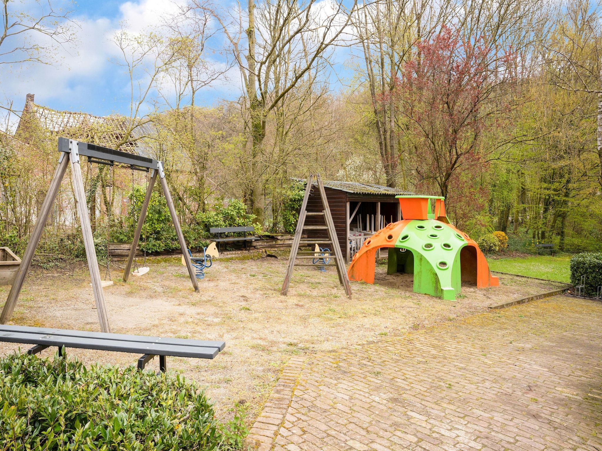 De tuin van Vliek 14P in Ulestraten