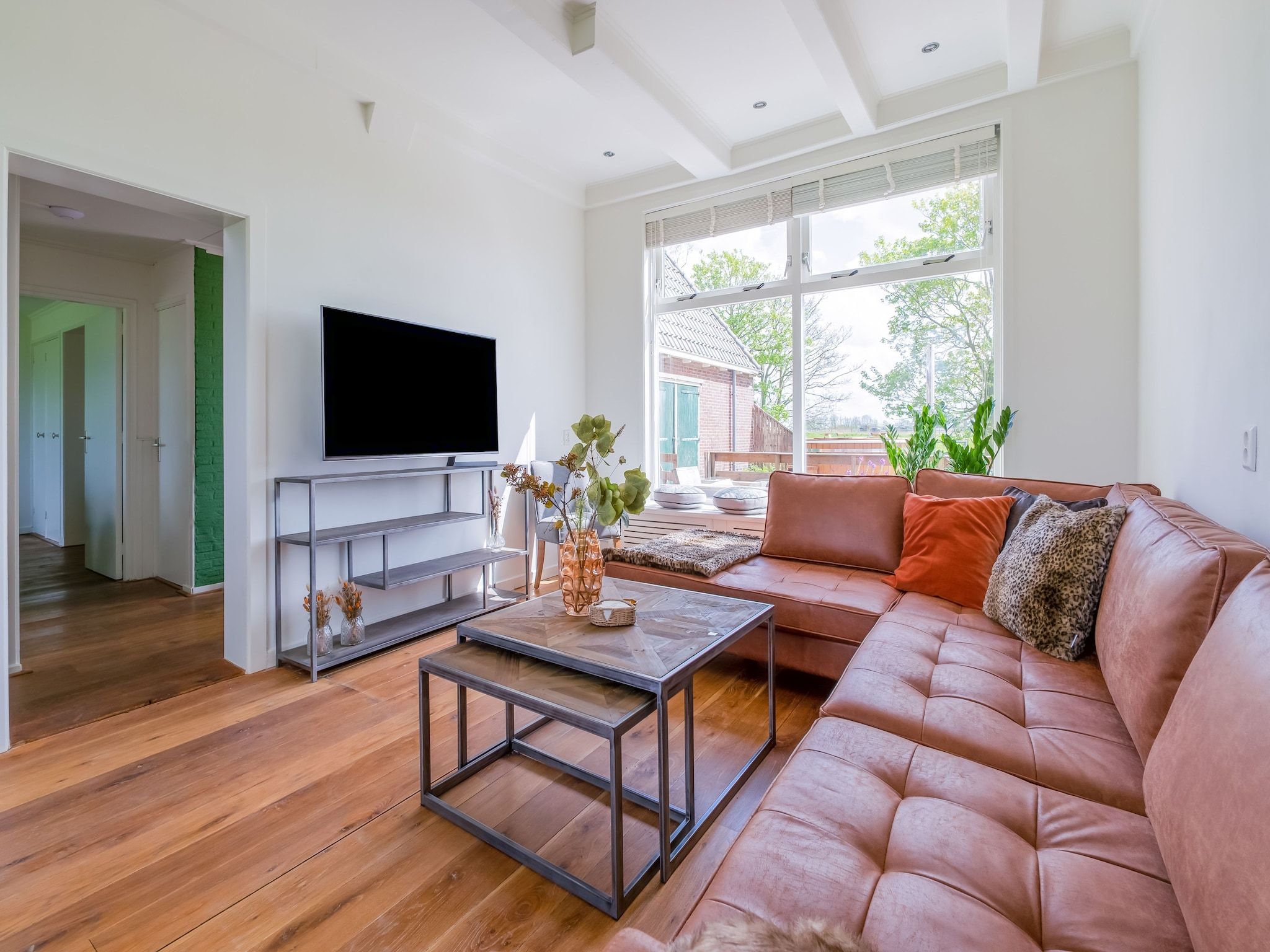 De woonkamer van B&B boerderij GRUTSK in Suwald