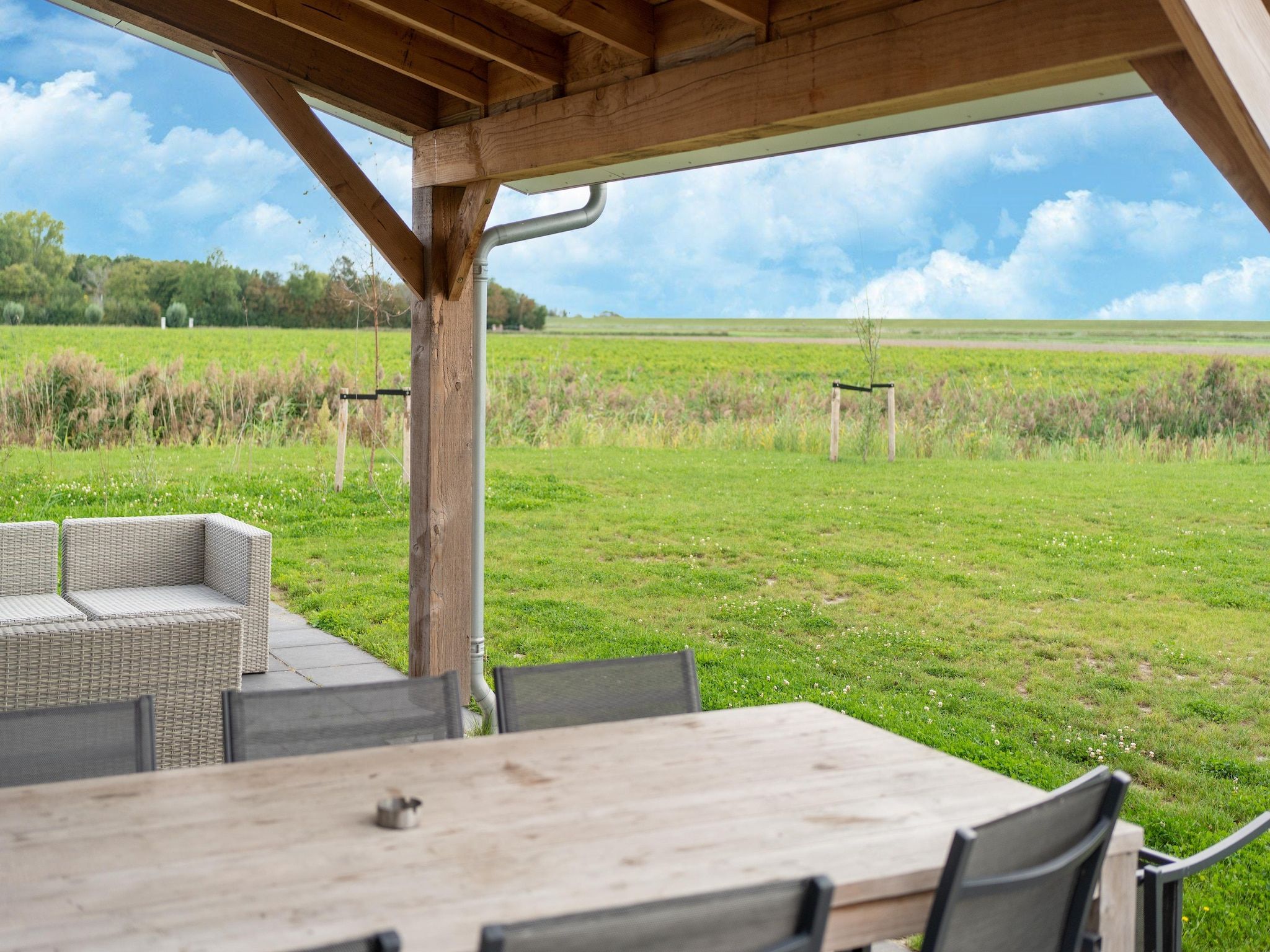 De tuin van De Kluut Huis Nr 12 in Scherpenisse