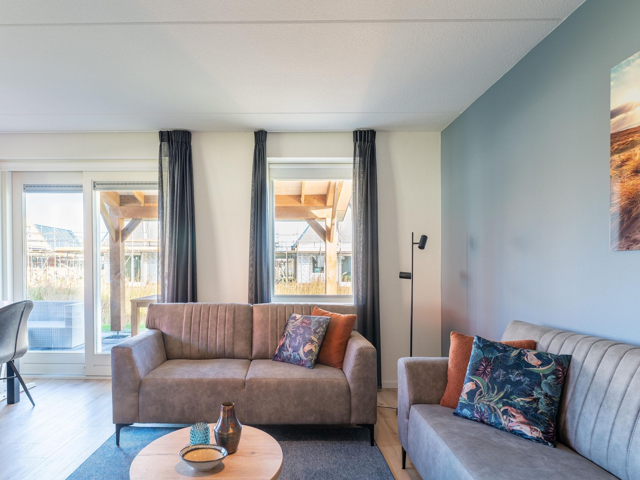 De woonkamer van De Merel Huis  Nr 44 in Scherpenisse