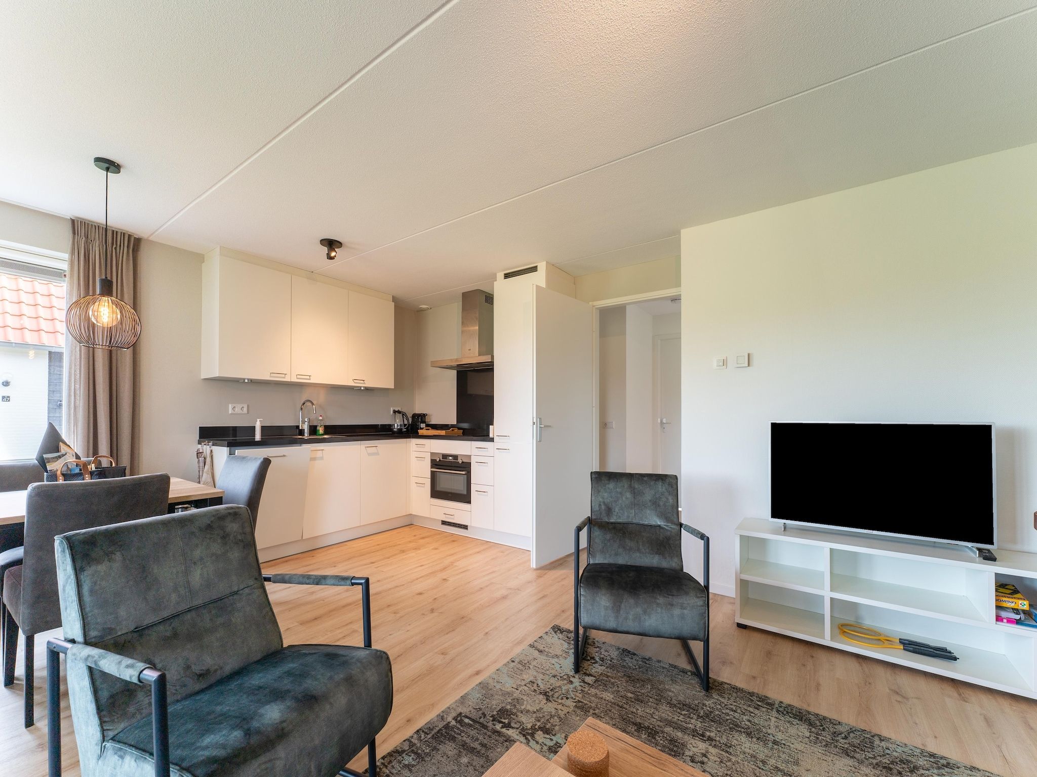 De woonkamer van De Reiger Huis Nr 46 in Scherpenisse