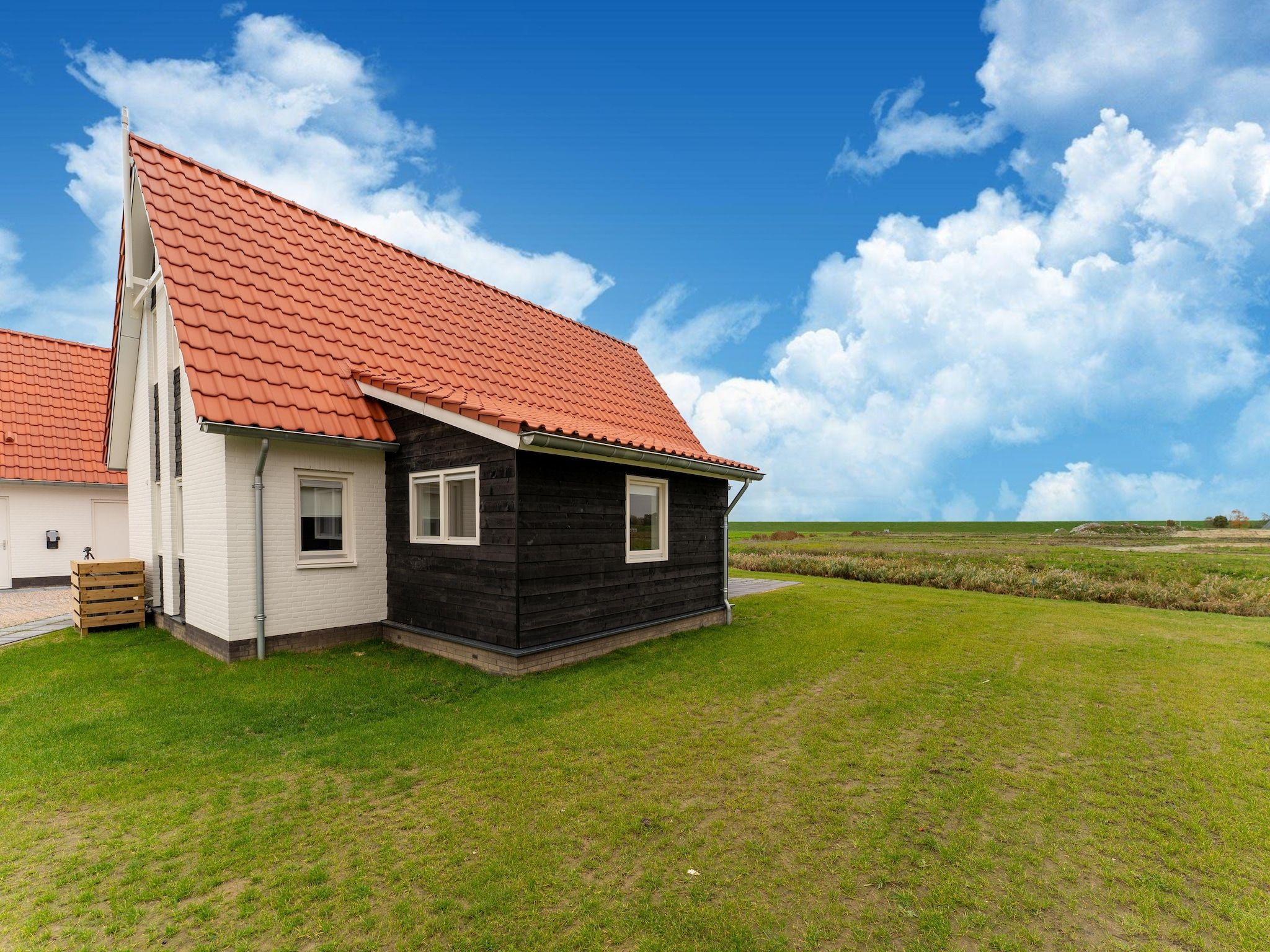 De buitenkant van De Albatros Huis Nr 49 in Scherpenisse
