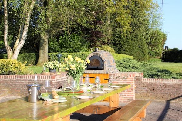 Tuin - Villa in Ommen met privévijver in Rheezerveen (2)